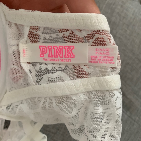 White lace bra PINK - Picture 6 of 6